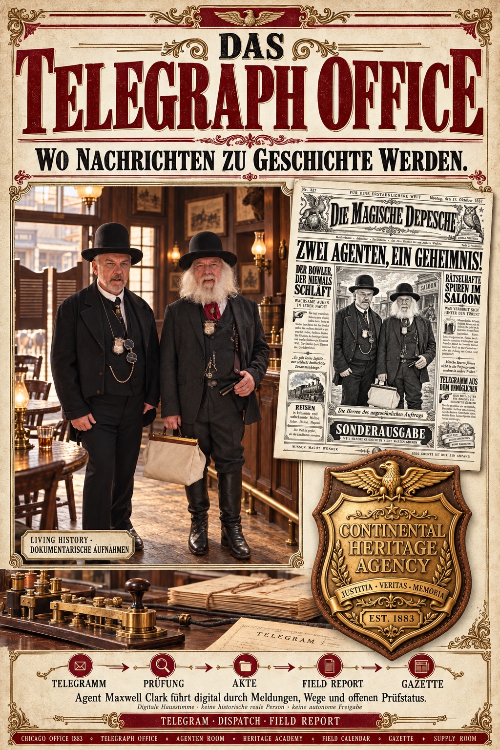 I · Telegraph Office — bereitgestellte künstlerische CHA-Inszenierung